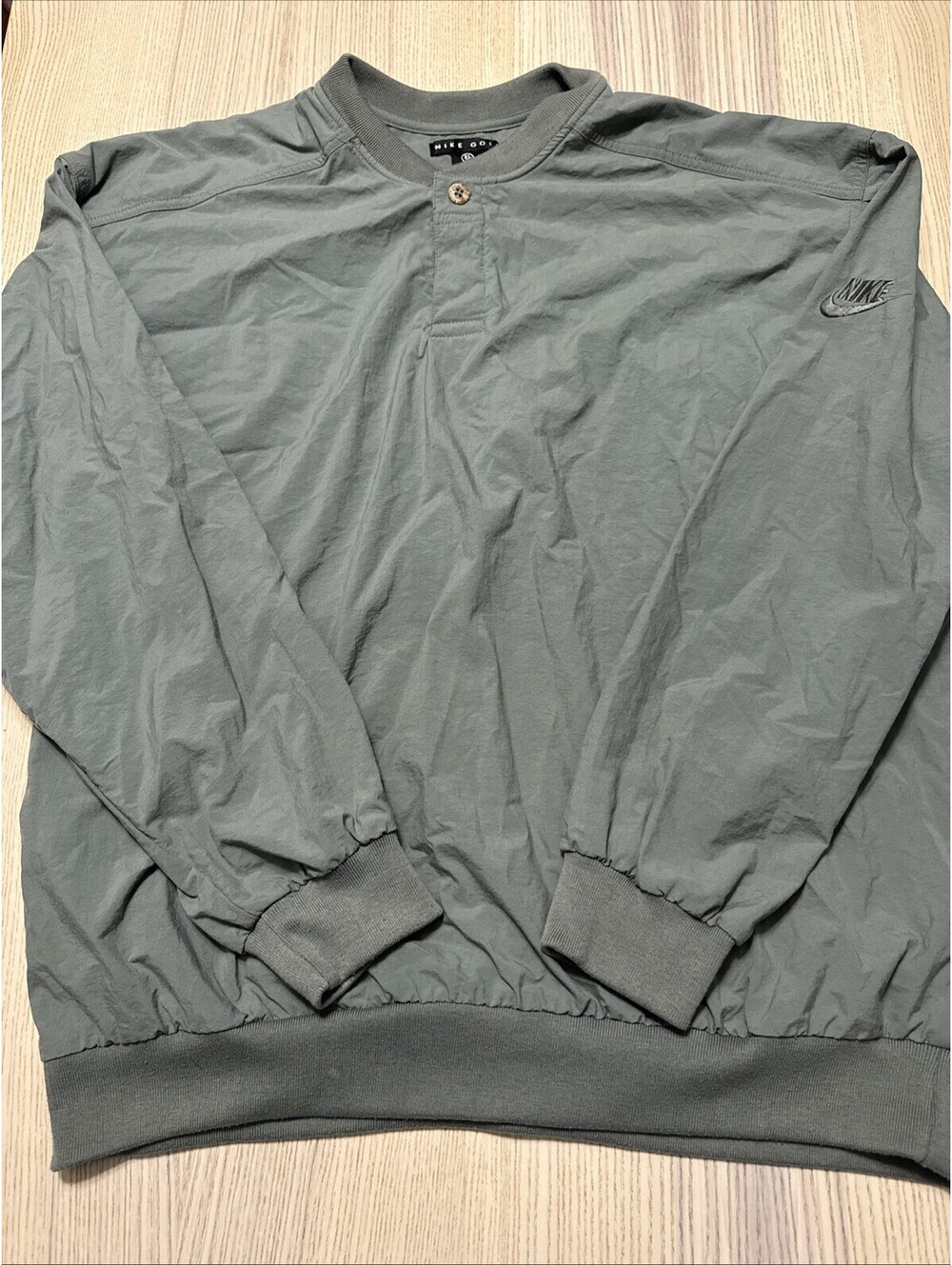 VTG Nike Golf Men’s Pullover Windbreaker Khaki Size XL
